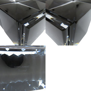 未使用品 サンローランパリ バカラ ルクソールベース 花瓶 インテイリア 置物 Baccarat バカラ コラボ オブジェ クリスタル  ブラック 1222【中古】SAINT LAURENT PARIS