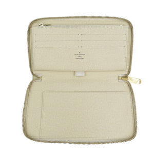 美品 ルイヴィトン ダミエアズール ジッピーオーガナイザー N60012 ゴールド金具 ホワイト ラウンドファスナー 長財布 1233【中古】LOUIS VUITTON