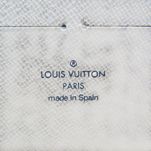 美品 ルイヴィトン ダミエアズール ジッピーオーガナイザー N60012 ゴールド金具 ホワイト ラウンドファスナー 長財布 1233【中古】LOUIS VUITTON