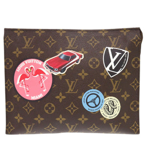 美品 ルイ ヴィトン ポッシュ トワレ ワールドツアー モノグラム M41438 ブラウン クラッチバッグ LV 1264【中古】LOUIS VUITTON