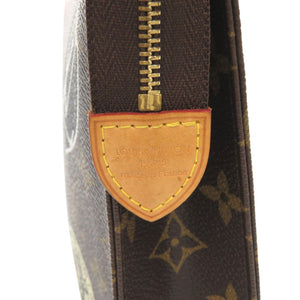 美品 ルイ ヴィトン ポッシュ トワレ ワールドツアー モノグラム M41438 ブラウン クラッチバッグ LV 1264【中古】LOUIS VUITTON