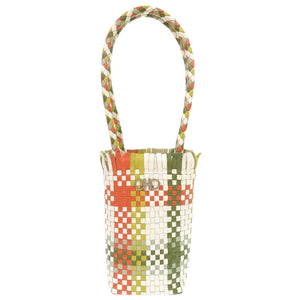 美品 サルヴァトーレフェラガモ ヴィンテージ ガンチーニ 編み込み DO-217225 レザー マルチカラー ハンドバッグ 1283【中古】Salvatore Ferragamo