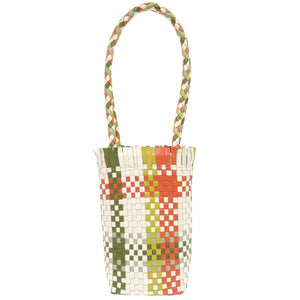 美品 サルヴァトーレフェラガモ ヴィンテージ ガンチーニ 編み込み DO-217225 レザー マルチカラー ハンドバッグ 1283【中古】Salvatore Ferragamo