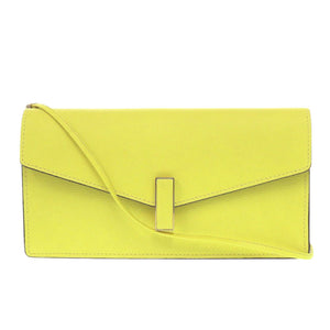 未使用 ヴァレクストラ イジィデ ポシェット レザー イエロー ショルダーバッグ 黄色 1299【中古】Valextra