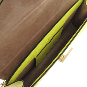 未使用 ヴァレクストラ イジィデ ポシェット レザー イエロー ショルダーバッグ 黄色 1299【中古】Valextra