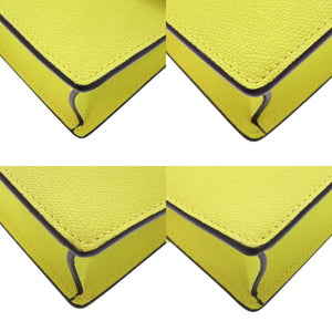 未使用 ヴァレクストラ イジィデ ポシェット レザー イエロー ショルダーバッグ 黄色 1299【中古】Valextra