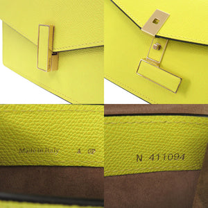 未使用 ヴァレクストラ イジィデ ポシェット レザー イエロー ショルダーバッグ 黄色 1299【中古】Valextra