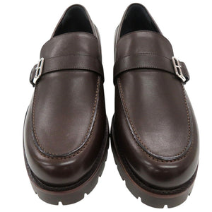 未使用品 エルメス レザー ローファー ビジネス 革靴 ダークブラウン 1321【中古】HERMES