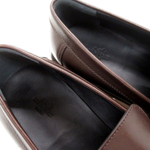 未使用品 エルメス レザー ローファー ビジネス 革靴 ダークブラウン 1321【中古】HERMES