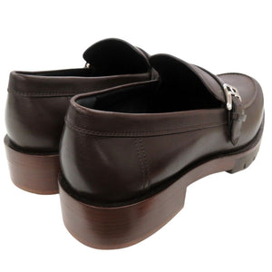 未使用品 エルメス レザー ローファー ビジネス 革靴 ダークブラウン 1321【中古】HERMES