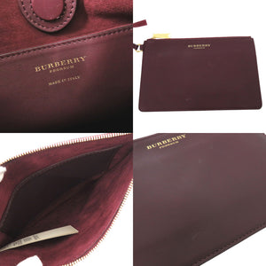 新品同様 バーバリー PRORSUM プローサム フリンジ スエード レザー ボルドー ワンショルダーバッグ 1323【中古】BURBERRY