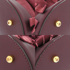 新品同様 バーバリー PRORSUM プローサム フリンジ スエード レザー ボルドー ワンショルダーバッグ 1323【中古】BURBERRY