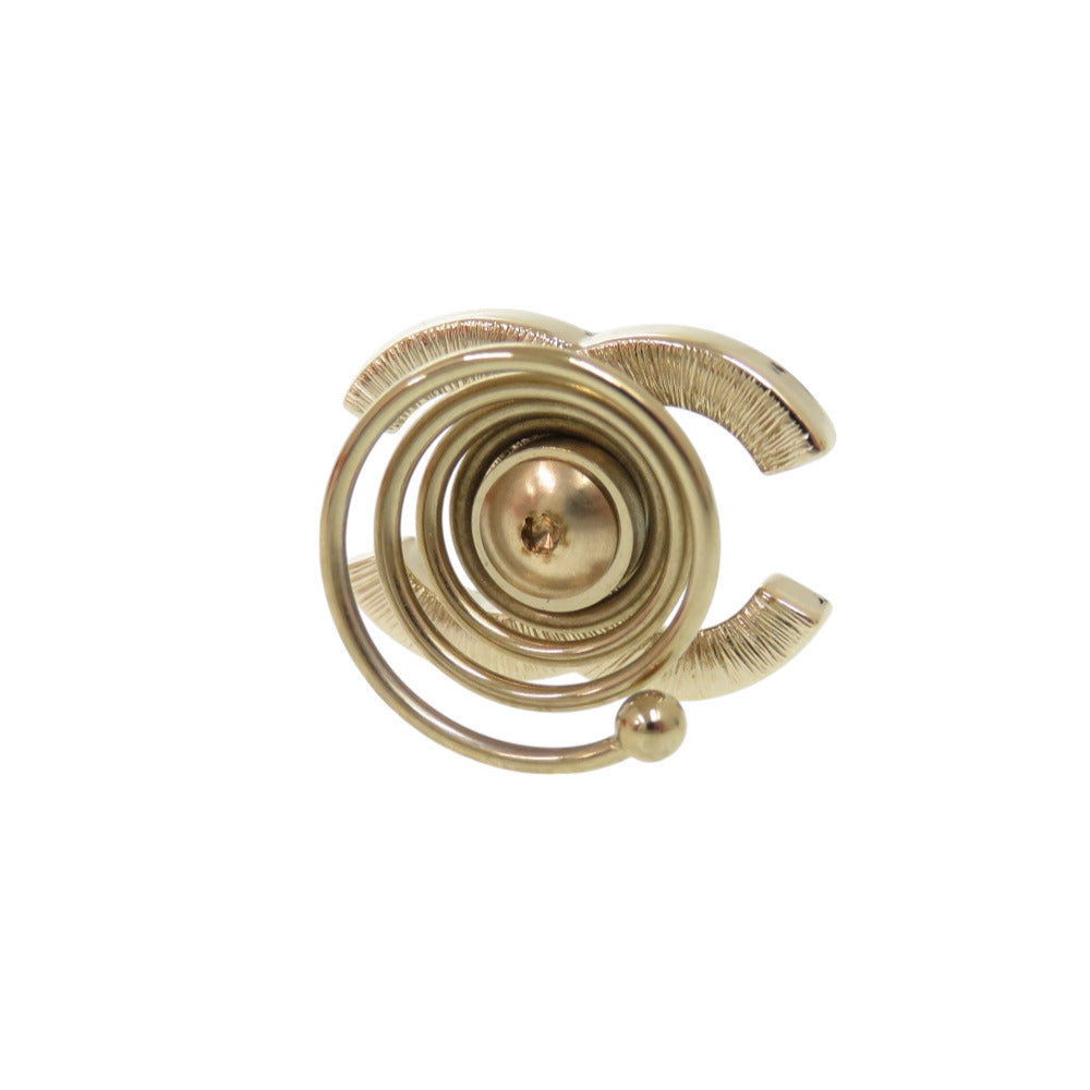 美品 シャネル ココマーク ヘアアクセサリー ストーン メタル ゴールド アクセサリー 1359 【中古】 CHANEL ヘアピン