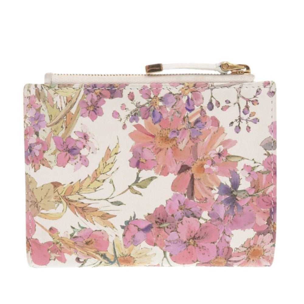 新品同様 クリスチャンディオール Caro ダリア ミニウォレット 花柄 S5173USQE_M933 レザー ピンク 二つ折り財布 1371【中古】Christian Dior