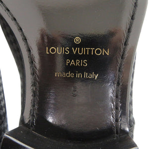 新品同様 ルイ ヴィトン シルクサテン サイズ5 ブラック ドレスシューズ ビジネスシューズ LV 1384【中古】LOUIS VUITTON メンズ