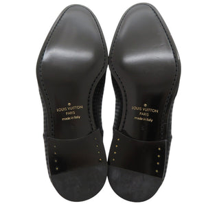 新品同様 ルイ ヴィトン シルクサテン サイズ6 ブラック ドレスシューズ ビジネスシューズ LV 1385【中古】LOUIS VUITTON メンズ