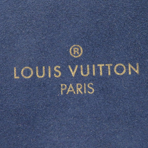新品同様 ルイ ヴィトン スイート ライン ロゴ サテン ネイビー サイズ40-41 ルームシューズ LV 1386【中古】LOUIS VUITTON