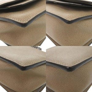 ヴァレクストラ スプリッツァ レザー ベージュ チェーンショルダーバッグ 1392【中古】Valextra