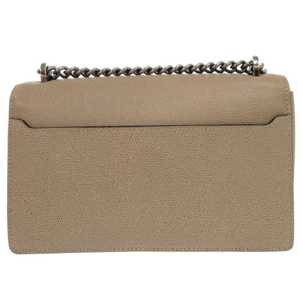 ヴァレクストラ スプリッツァ レザー ベージュ チェーンショルダーバッグ 1392【中古】Valextra