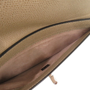 ヴァレクストラ スプリッツァ レザー ベージュ チェーンショルダーバッグ 1392【中古】Valextra