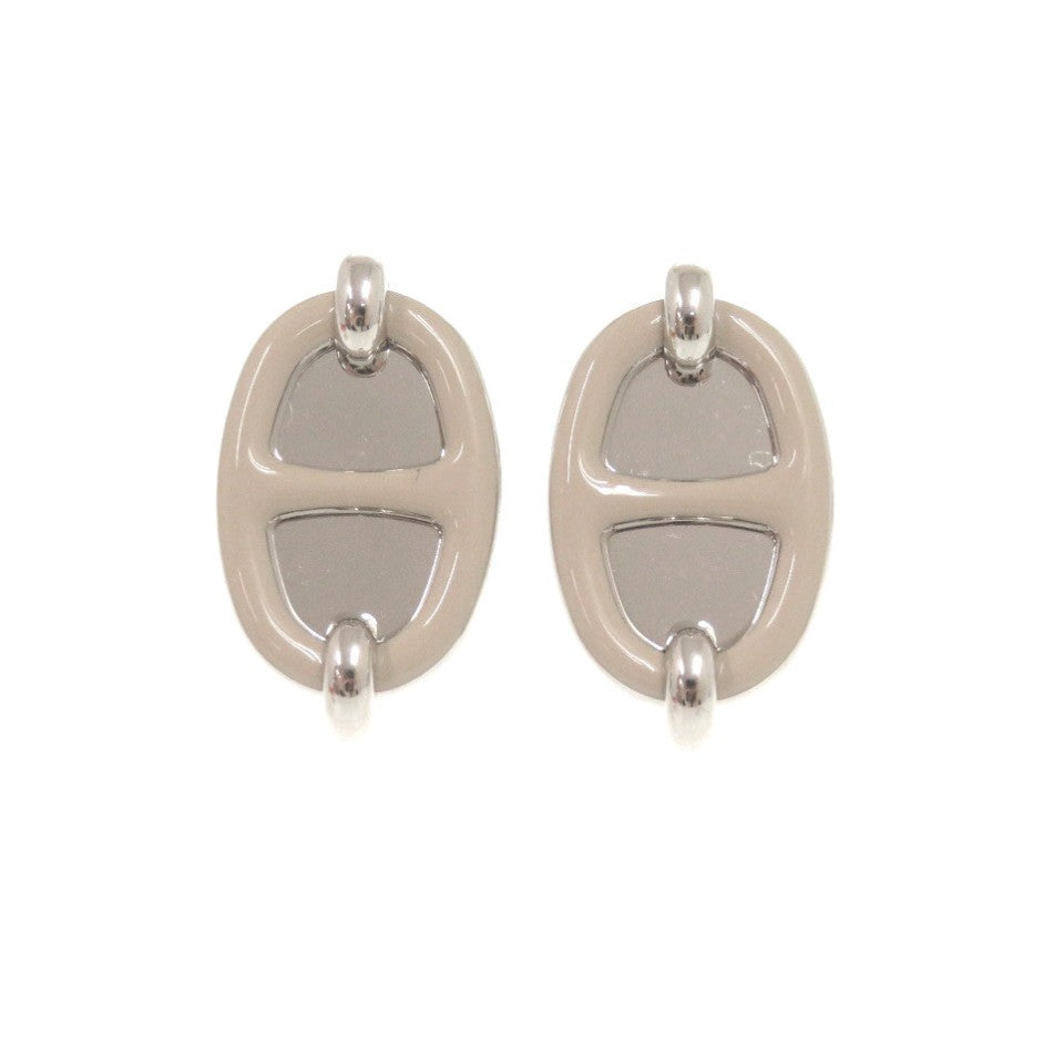 未使用 エルメス ミニ マイヨン マロングラッセ メタル ピアス ベージュ 1398【中古】HERMES