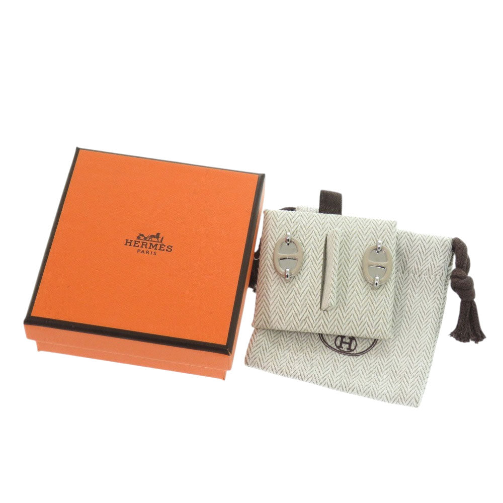未使用 エルメス ミニ マイヨン マロングラッセ メタル ピアス ベージュ 1398【中古】HERMES