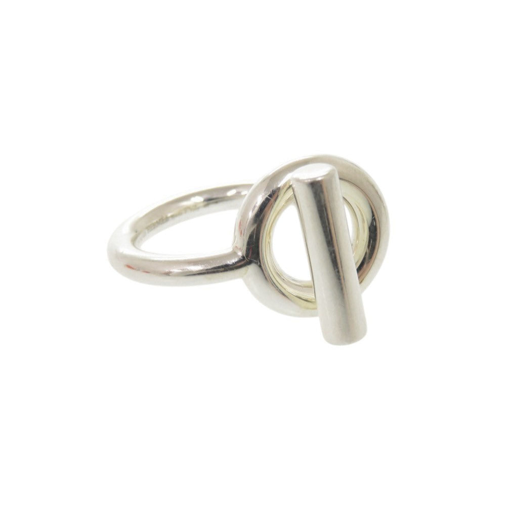 美品 エルメス エシャぺ シルバー925 サイズ約7号 シルバー リング 指輪 1399【中古】HERMES