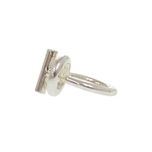 美品 エルメス エシャぺ シルバー925 サイズ約7号 シルバー リング 指輪 1399【中古】HERMES