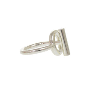 美品 エルメス エシャぺ シルバー925 サイズ約7号 シルバー リング 指輪 1399【中古】HERMES