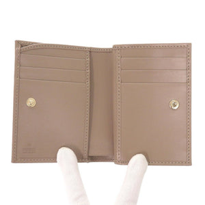 未使用 グッチ GGシャドウ ミディアムウォレット 795060 レザー ブラウン 二つ折り財布 1402【中古】GUCCI