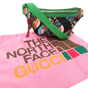 未使用品 グッチ × ザ ノースフェイス 650299 ナイロン マルチカラー ボディバッグ 1407【中古】GUCCI