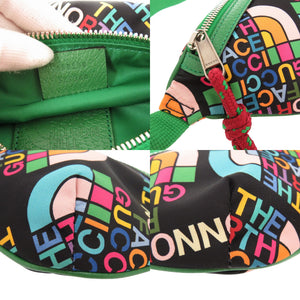 未使用品 グッチ × ザ ノースフェイス 650299 ナイロン マルチカラー ボディバッグ 1407【中古】GUCCI