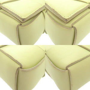 美品 ボッテガヴェネタ キャンディ カセット マキシイントレチャート レザー ライトグリーン ショルダーバッグ 1408【中古】BOTTEGAVENETA