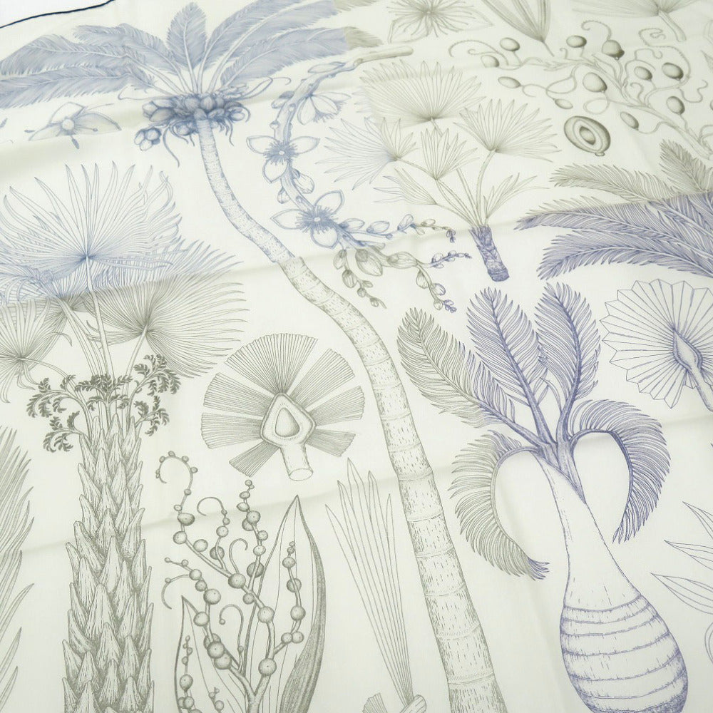 未使用品 エルメス カレ90 ヤシの目録 INDEX PALMARUMU スカーフ カシミヤ BLANK 1415【中古】HERMES