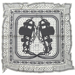 未使用品 エルメス カレ70 ブリッド ドゥ ガラ バンダナ Brides de Gala ドット フリル シルク BLANK 1416【中古】HERMES