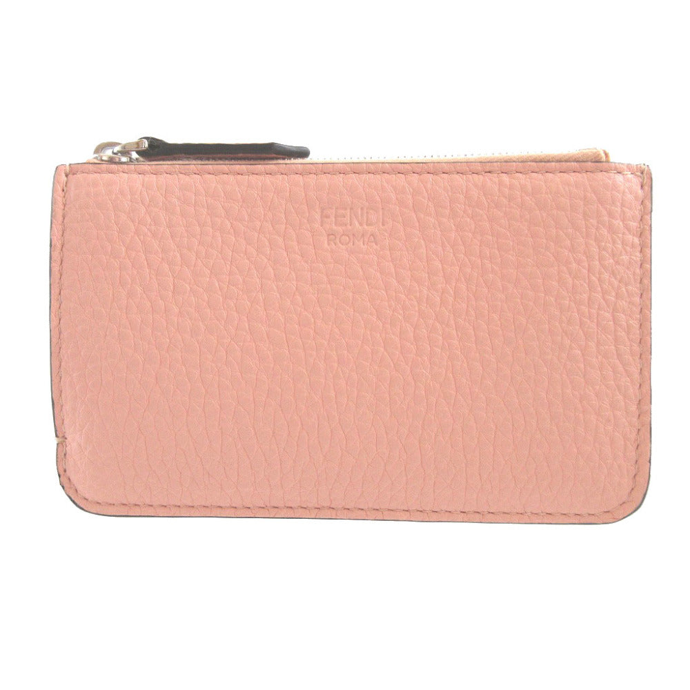 新品同様 フェンディ ピーカブー 8AP161 レザー ピンク カードケース コインケース フラグメントケース 1420【中古】FENDI