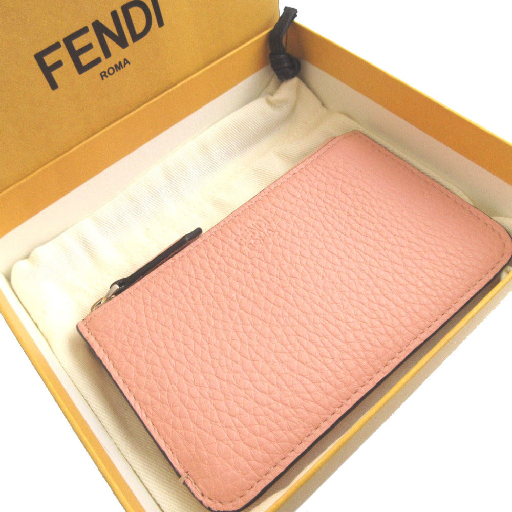 新品同様 フェンディ ピーカブー 8AP161 レザー ピンク カードケース コインケース フラグメントケース 1420【中古】FENDI