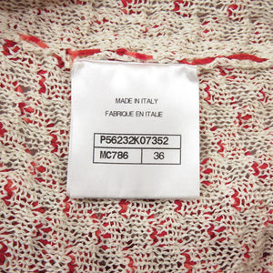 シャネル クルーズラインニット Vネック P56232K07352 シルク/コットン レッド 赤 1430【中古】CHANEL