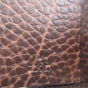 新品同様 グッチ グッチシマ 256433 レザー ブラウン 茶 6連 キーケース 1431【中古】GUCCI