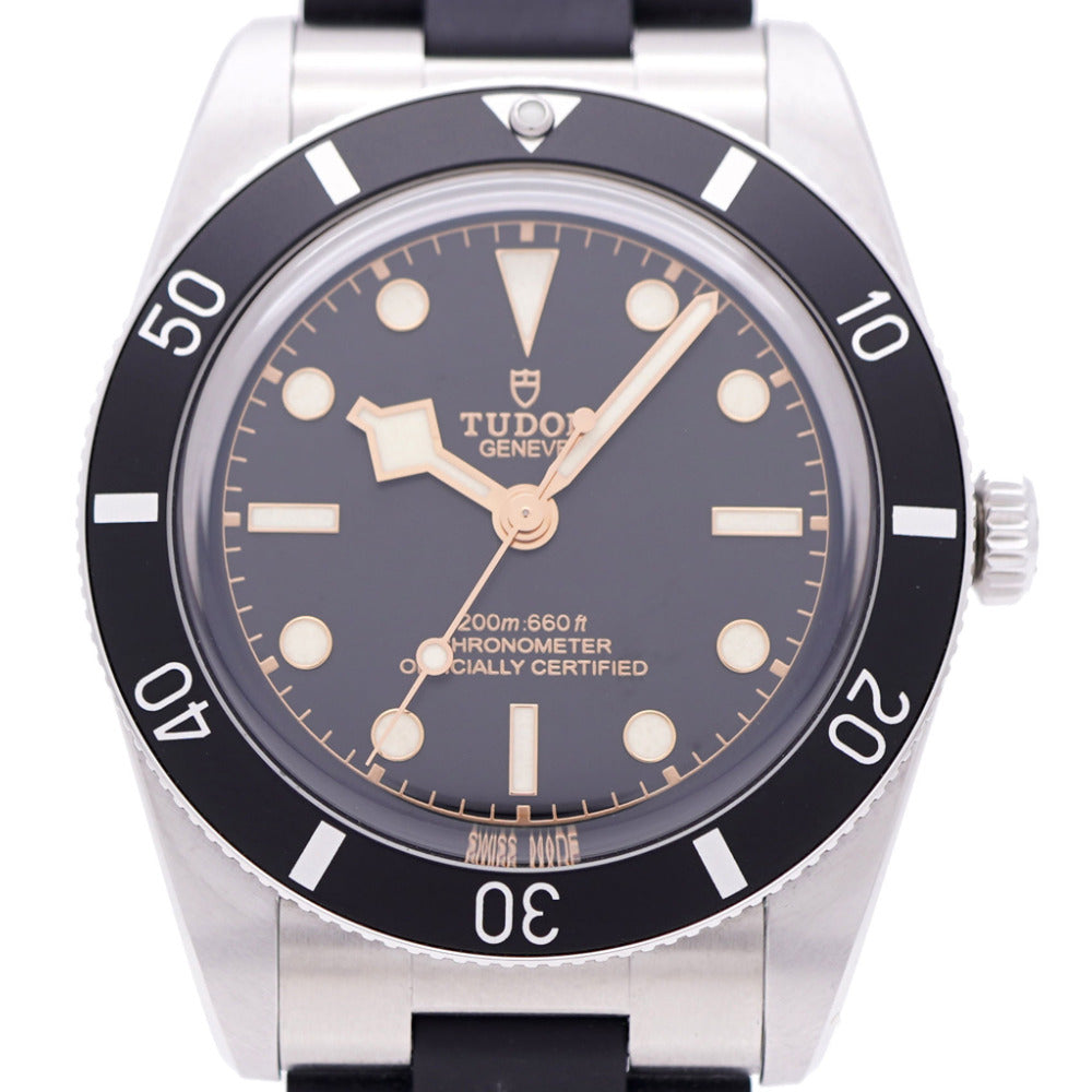 新品同様 チューダー ブラックベイ54 79000N 自動巻き 腕時計 SS/ラバー ブラック 黒文字盤 1436【中古】Tudor メンズ