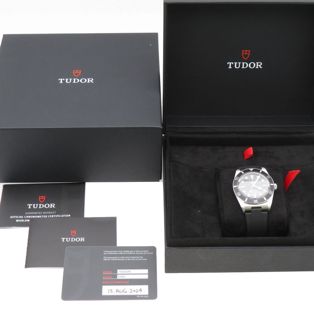 新品同様 チューダー ブラックベイ54 79000N 自動巻き 腕時計 SS/ラバー ブラック 黒文字盤 1436【中古】Tudor メンズ