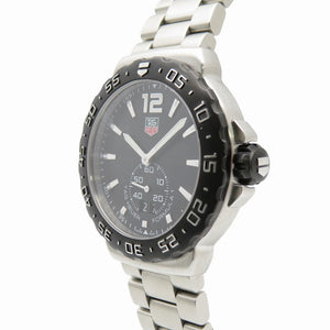 美品 タグホイヤー フォーミュラ1 デイト WAU1110.BA0858 クオーツ 腕時計 SS ブラック 黒文字盤 1443【中古】TAG HEUER メンズ