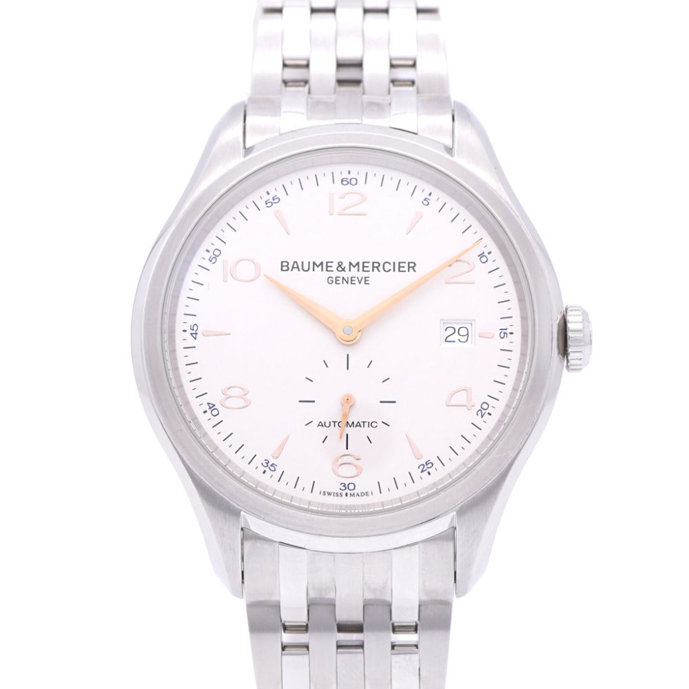 美品 ボーム＆メルシェ クリフトン 65717 自動巻き 腕時計 ベージュ/ゴールド 1440【中古】Baume & Mercier メンズ