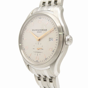 美品 ボーム＆メルシェ クリフトン 65717 自動巻き 腕時計 ベージュ/ゴールド 1440【中古】Baume & Mercier メンズ