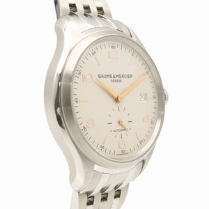 美品 ボーム＆メルシェ クリフトン 65717 自動巻き 腕時計 ベージュ/ゴールド 1440【中古】Baume & Mercier メンズ
