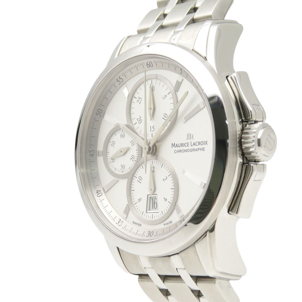美品 モーリスラクロア ポントス PT7538/48 自動巻き 腕時計 SS シルバー 1441【中古】MAURICE LACROIX メンズ