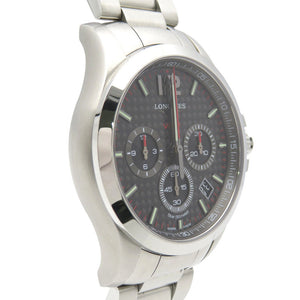 美品 ロンジン コンクエスト V.H.P L3.717.4.66.6 クオーツ 腕時計 SS グレー 1443【中古】LONGINES メンズ