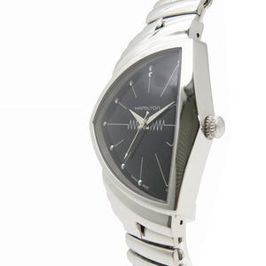 美品 ハミルトン ベンチュラ H24411232 クオーツ 腕時計 SS ブラック 黒文字盤 1447【中古】HAMILTON メンズ