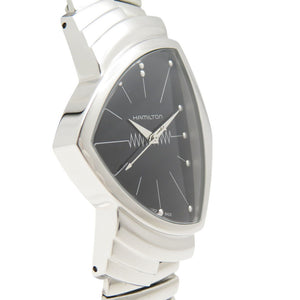 美品 ハミルトン ベンチュラ H24411232 クオーツ 腕時計 SS ブラック 黒文字盤 1447【中古】HAMILTON メンズ