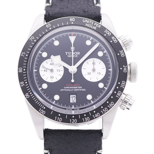 美品 チューダー ブラックベイ クロノ ヘリテージ 79360N 自動巻き 腕時計 SS/レザー ブラック 黒文字盤 1452【中古】Tudor チュードル メンズ